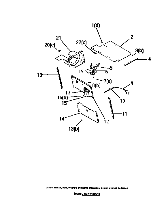 Oven blower motor, air duct, panels, capacitor