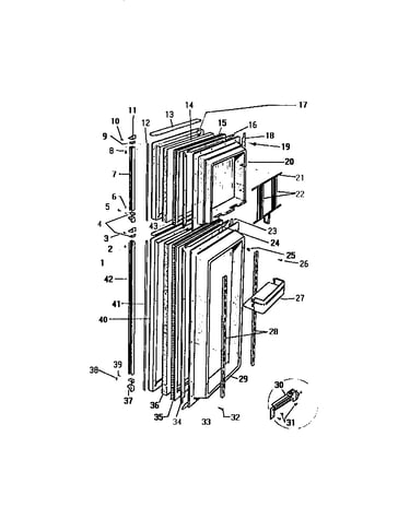 Freezer door assembly