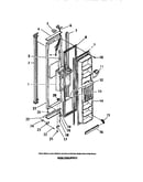 Freezer compartment door, dispenser
