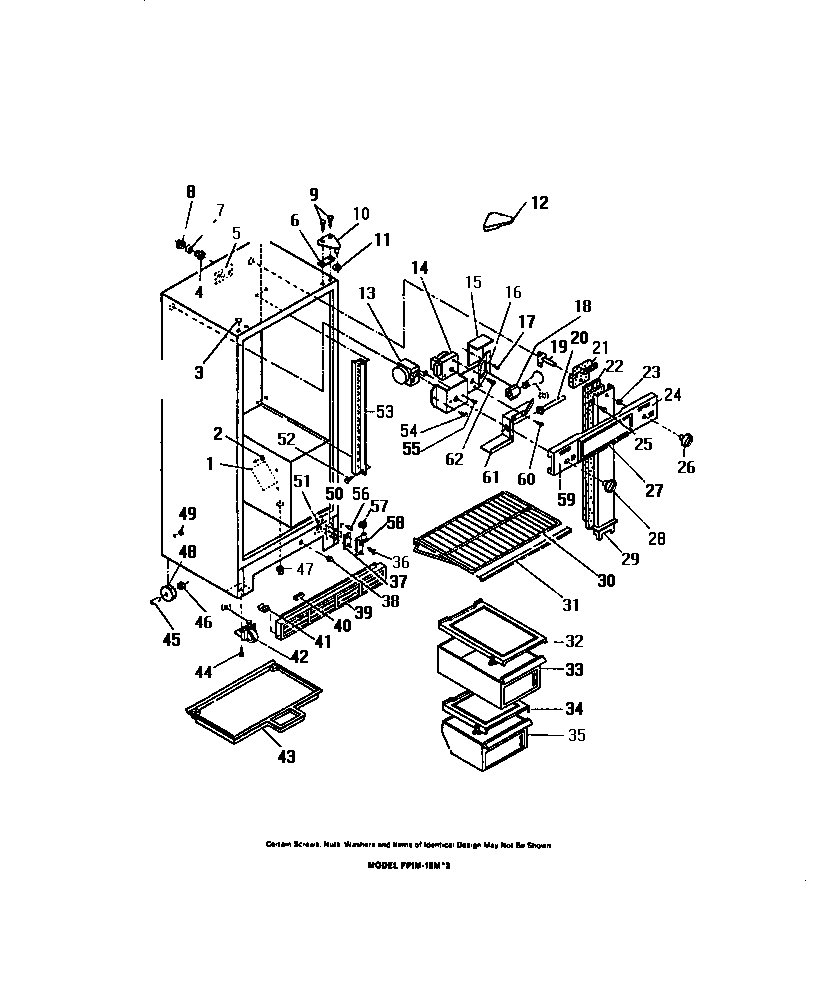 CABINET SHELVES, CONTROLS