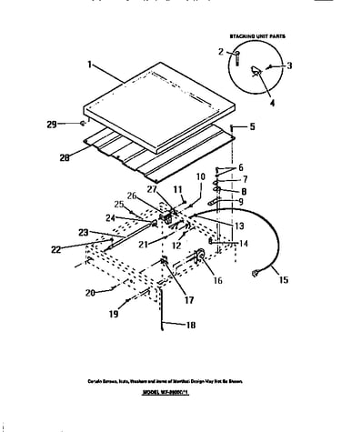 Cabinet top, sub top, electrical controls