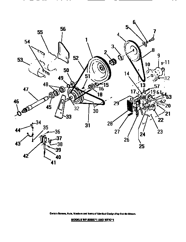 Tub drive belts, pulleys