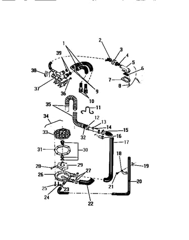 Pump, hoses, water valve