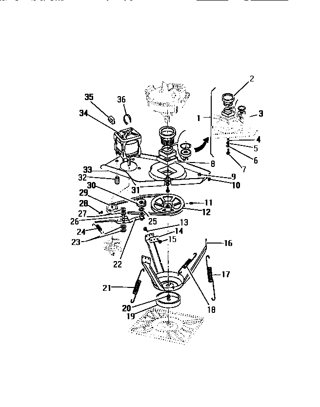 Motor, pulleys