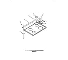 Frigidaire R30BCL1 cook top, surface units, drip pans diagram