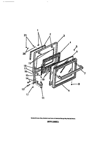 Oven door, panels