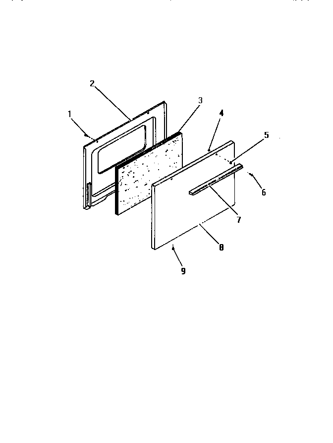 Oven door, panels