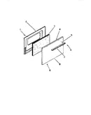 Oven door, panels