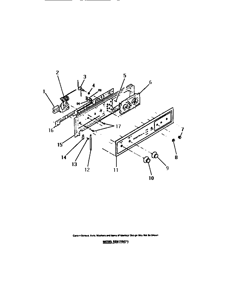 Control panel, cook-master, switches, thermostat