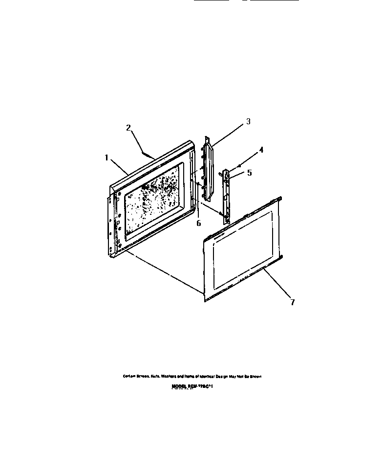 MICROWAVE OVEN DOOR, PANELS, HINGE