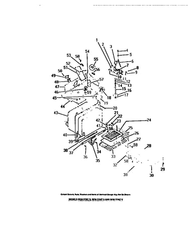 Liner, fan motor, blade, ducts, latch, shelves, elem.
