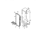 Frigidaire UFS16DL1 cabinet hinges, apron, door mouldings diagram