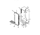Frigidaire UF13DL1 cabinet hinges, apron, door mouldings diagram