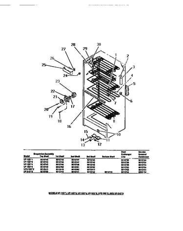 Interior cabinet (conventional models)