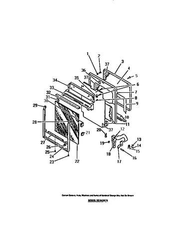 Oven door, panels