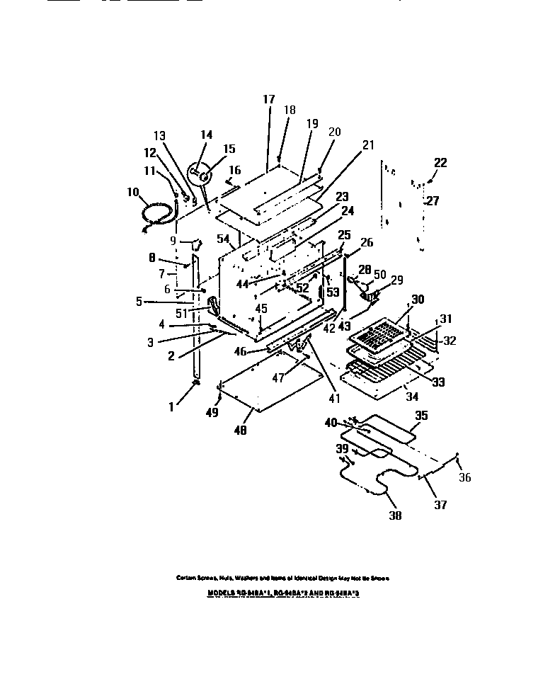 Oven liner, bake, broil elements, panels