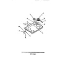Frigidaire RG45CW1 cooktop, surface units, drip pans diagram