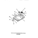 Frigidaire RG45CW1 cooktop, surface units, drip pans diagram