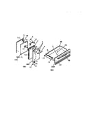 Oven door, storage compartment door, panels, oven drawer