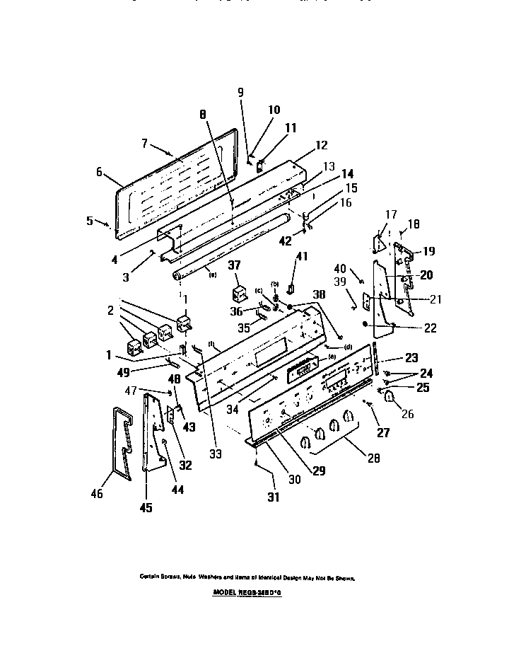 Control panel, cook-master, switches