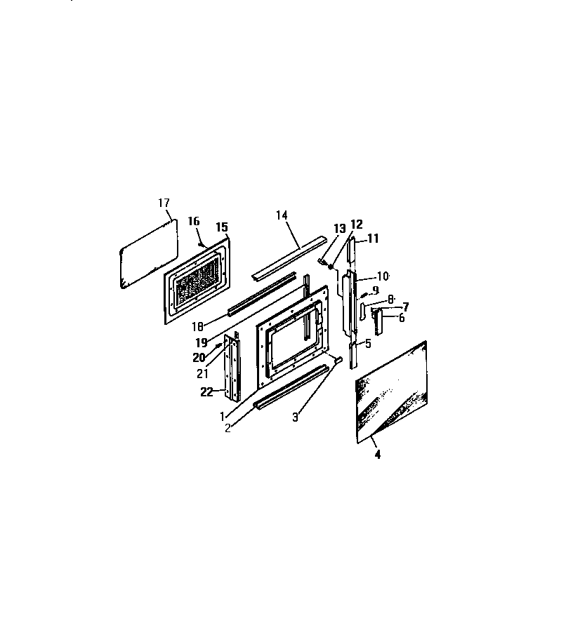 Microwave oven door