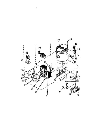 Microwave oven magnetron, transformers, stirrer, motor