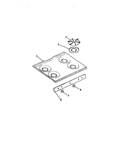 Cook top, knobs