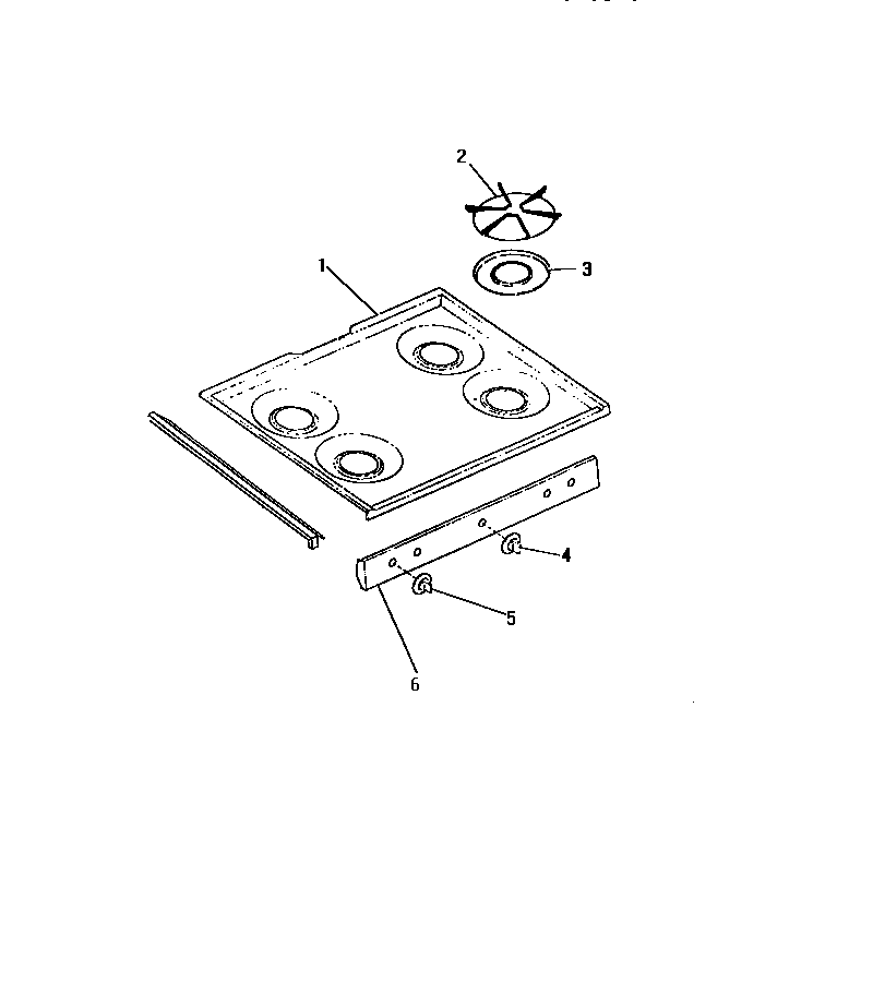 COOK TOP, KNOBS