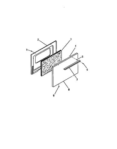 Oven door, panels