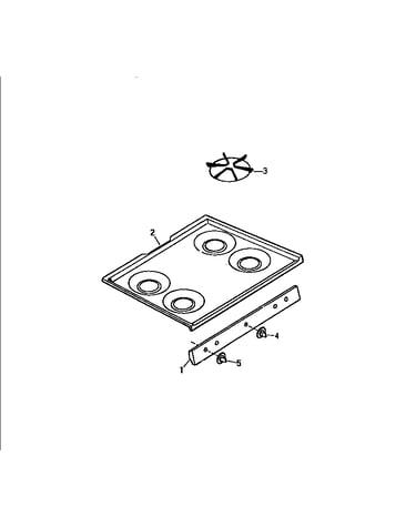 Top, control panel