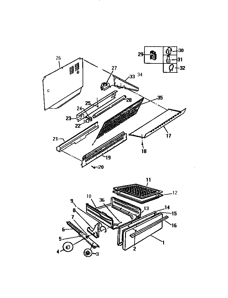 SPLASHER, DRAWER