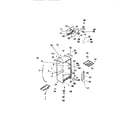 Kelvinator TSK180AN6W cabinet w/ fan assembly diagram