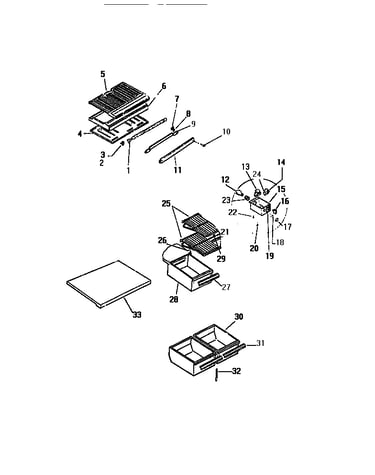 Shelves, controls, divider, mullion