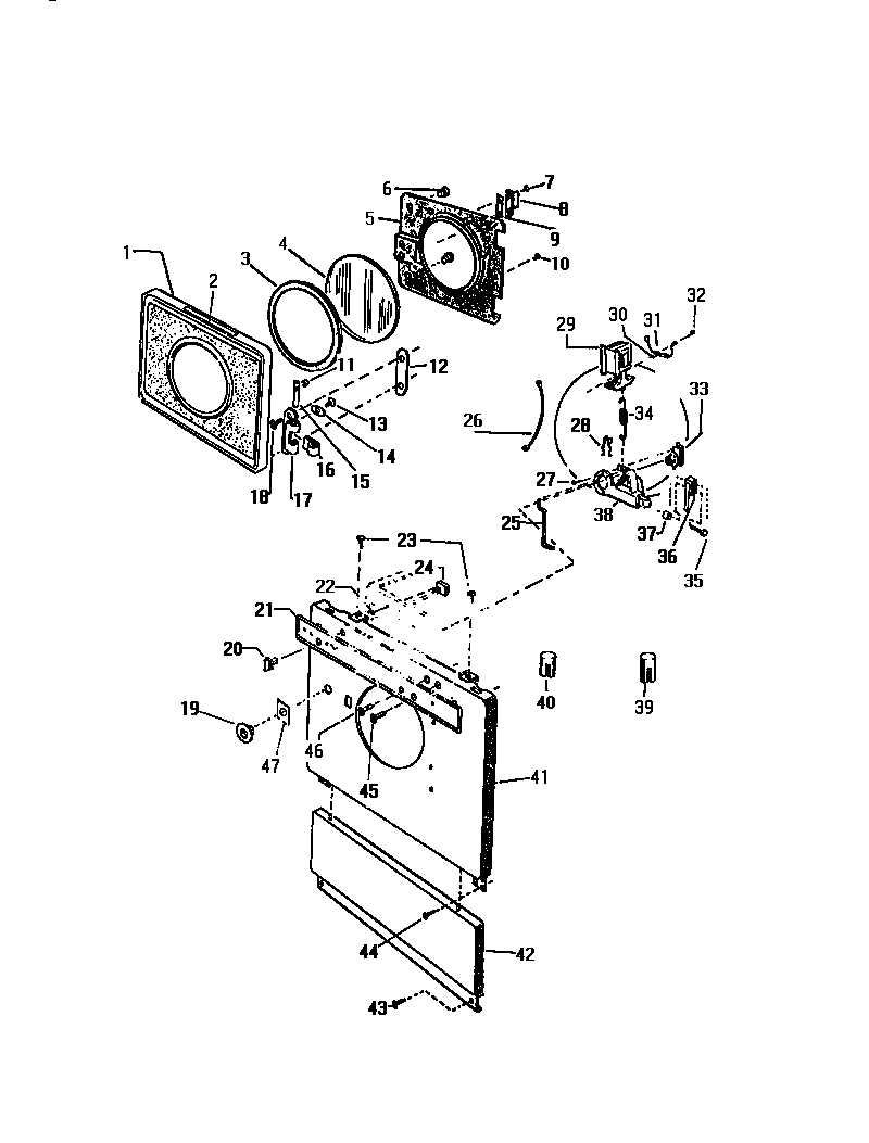 Control panel, controls, door