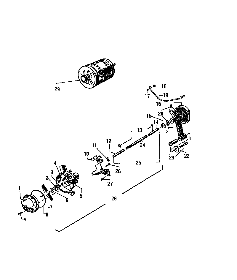 Motor, pump assy.