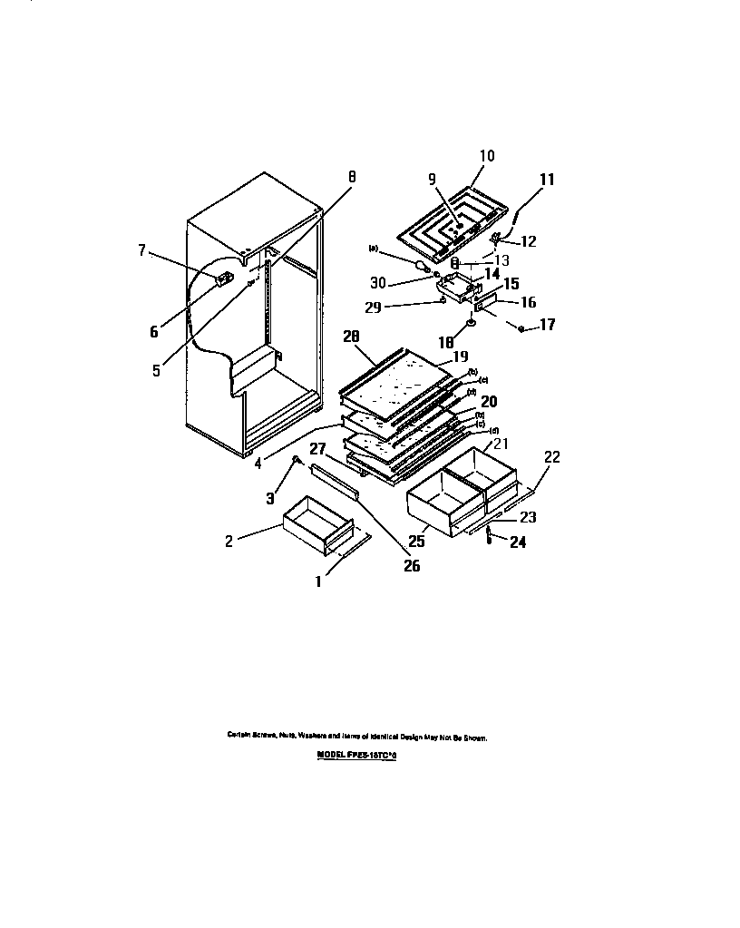 Interior food compartment