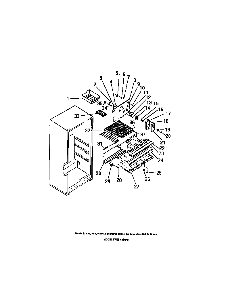 INTERIOR FREEZER COMPARTMENT