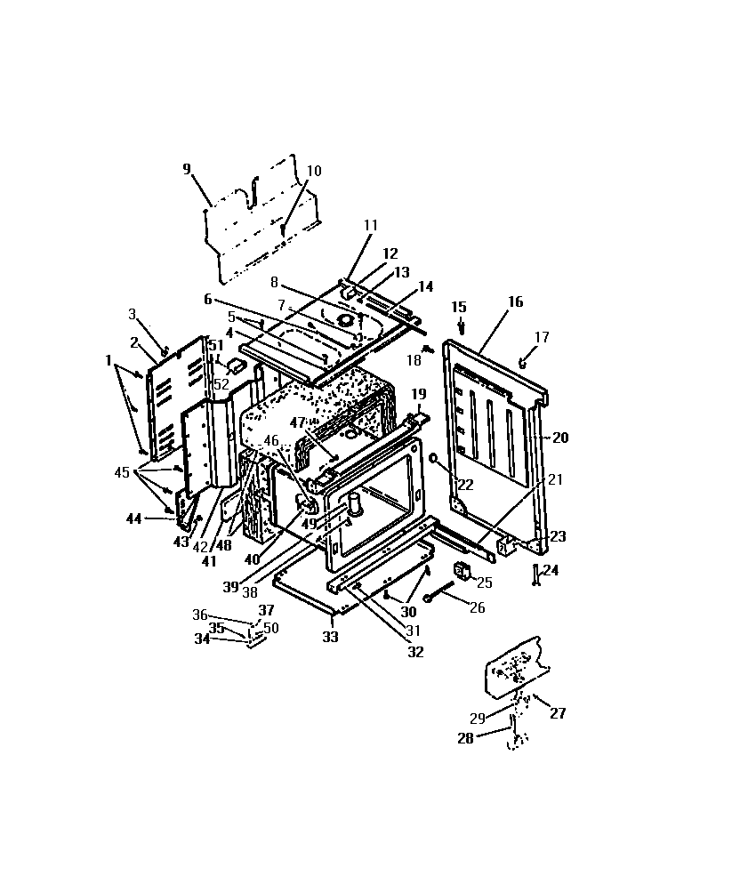 OVEN LINER, SIDE PANELS