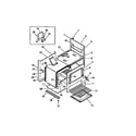 Frigidaire G30PCL1 oven cavity, panels, frame diagram