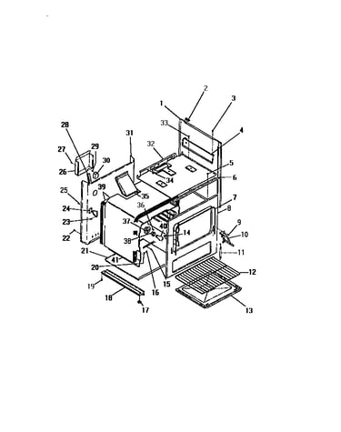 Oven cavity, panels, frame