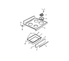 White-Westinghouse KF300GDW2 top, drawer diagram