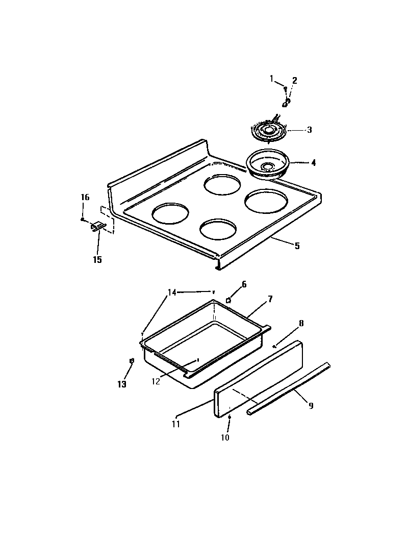 Top, drawer