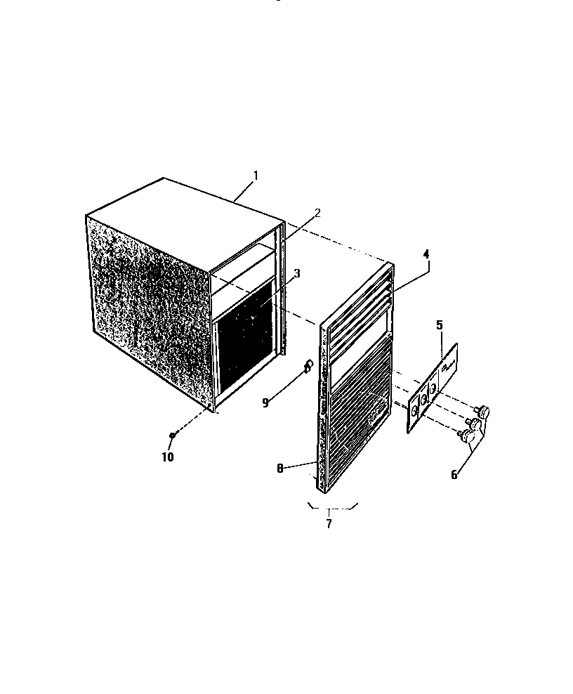 CABINET, FRONT("SLIDER" MODEL)