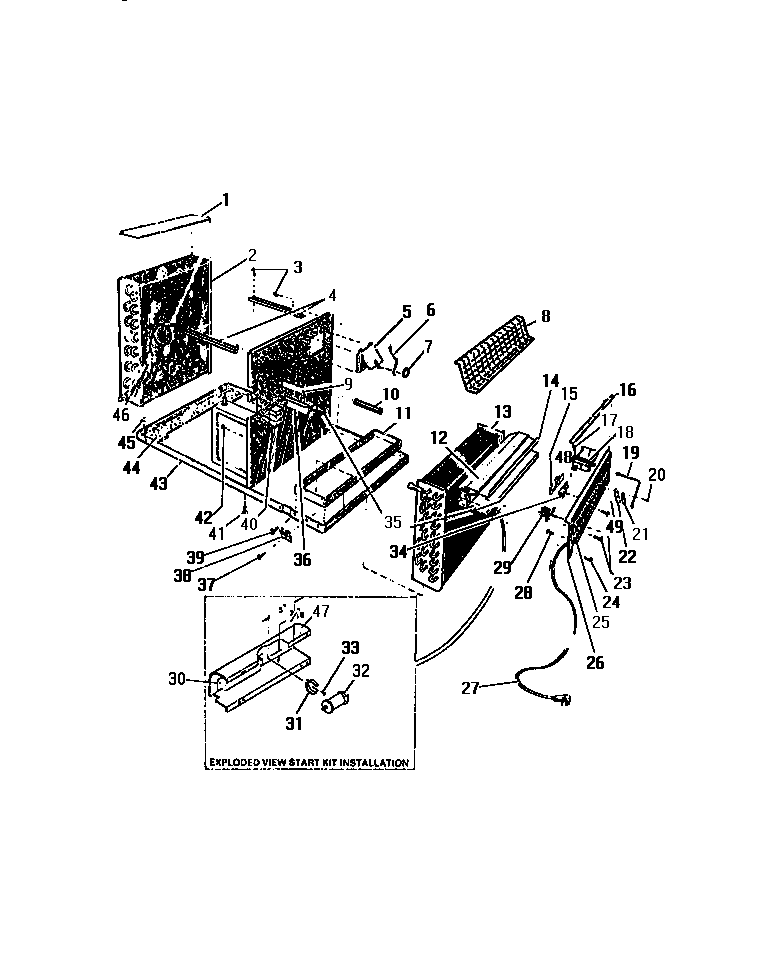 Evaporator, condenser, base pan ("slider" model)