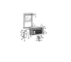 Frigidaire A1838EC2 cabinet, window mounting parts ("aaa" cabinet models) diagram