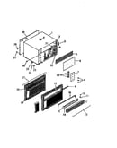 Cabinet, front ("b" cabinet models)