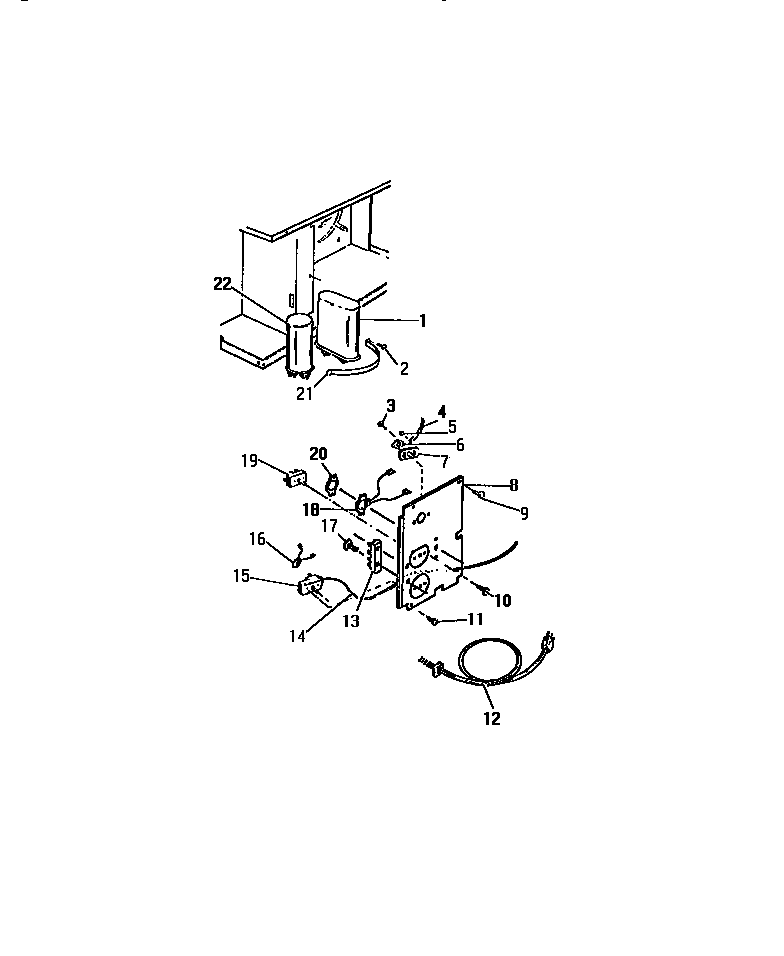 CONTROLS, CAPACITORS ("B" CABINET MODELS)