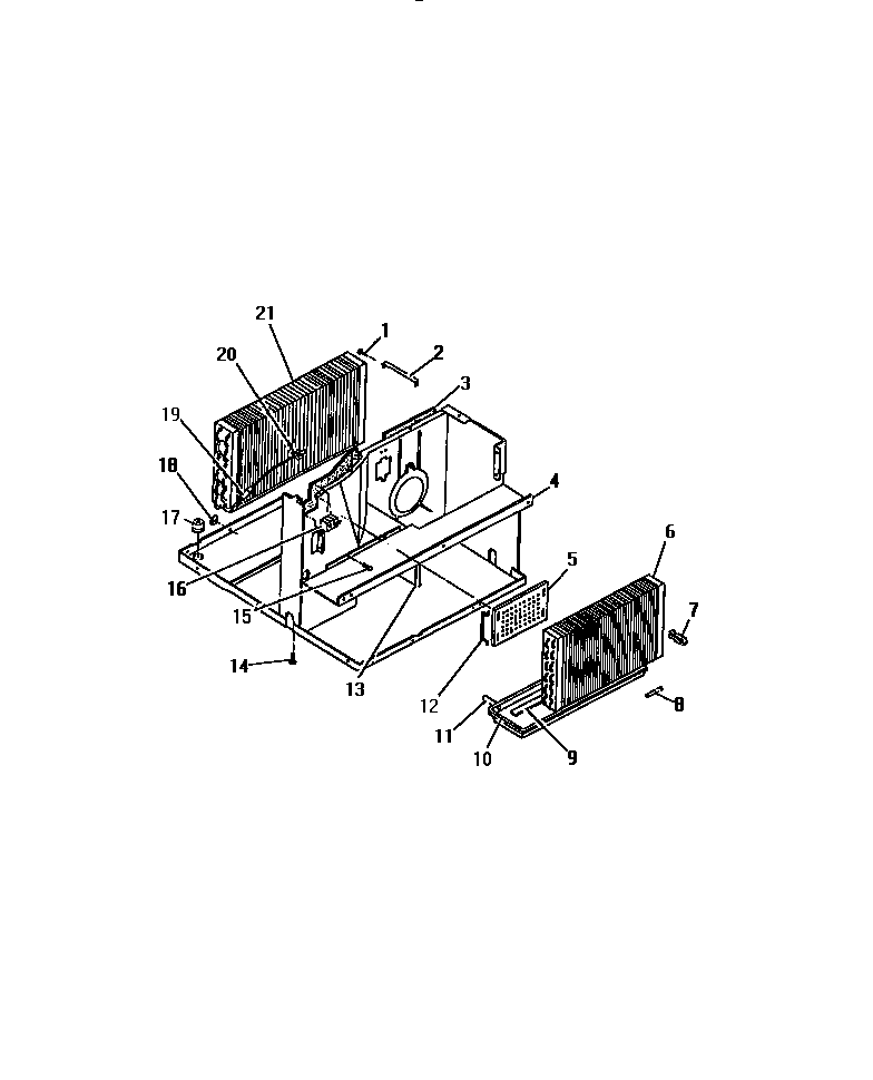 Evaporator, condenser ("b" cabinet models)