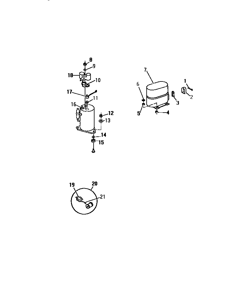 COMPRESSOR ("B" CABINET MODELS)