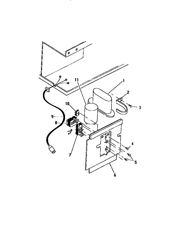 CONTROLS, CAPACITORS, CORD ("AAA" CABINET MODELS)